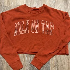 Milk Bar cropped crew neck pull over